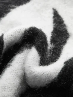 Wool-Blend Leopard Fuzzy Sweater