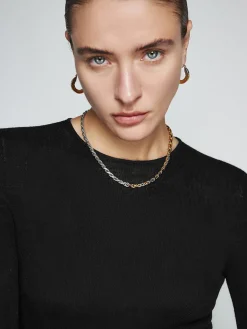 Wool-Blend Minimalist Skinny Knit Top