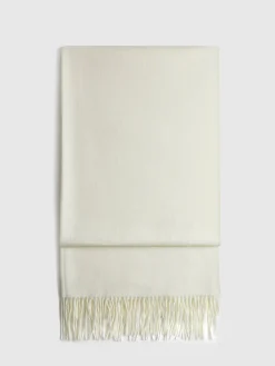 Wool-Blend Minimalist Tassel Scarf