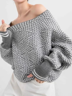 Wool-Blend Off Shoulder Sweater