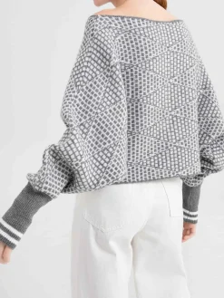 Wool-Blend Off Shoulder Sweater