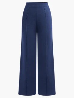 Wool-Blend Piping Pants