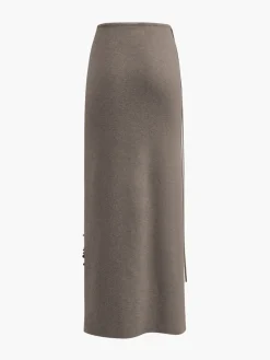 Wool-Blend Pleated Sequins Sweater Skirt