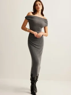Wool-Blend Ruched Sweater Skirt Set