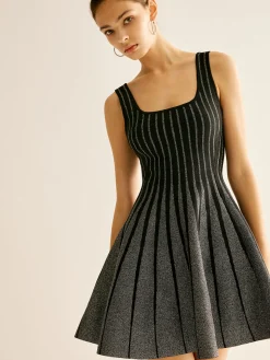 Wool-Blend Sequins Sweater Dress