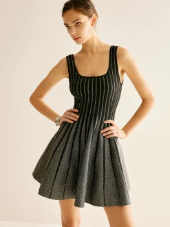 Wool-Blend Sequins Sweater Dress