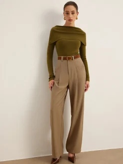 Wool-Blend Skinny Sweater
