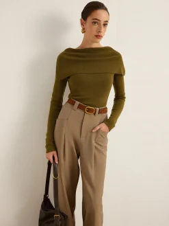Wool-Blend Skinny Sweater