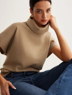 Wool-Blend Turtleneck Sweater Vest