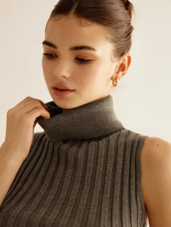 Wool-Blend Turtleneck Sweater Vest