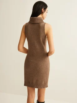 Wool-Blend Turtleneck Sweater Dress Without Belt