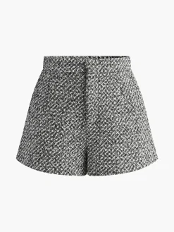 Wool-Blend Tweed Pockets Shorts