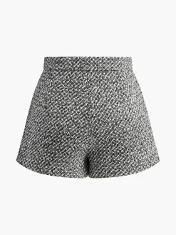 Wool-Blend Tweed Pockets Shorts