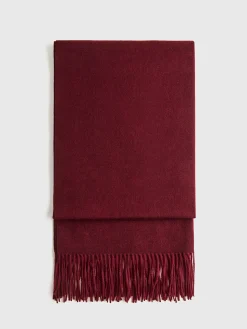Wool-Blend Vintage Tassel Scarf