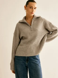 Wool-Blend Zipper Sweater Co-ords