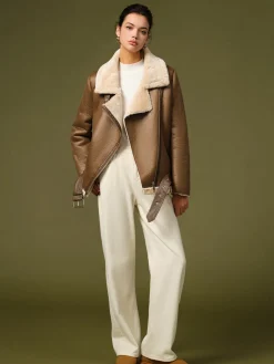Zipper Belted Soft Fleece Jacket