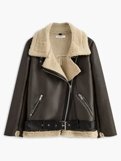 Zipper Belted Soft Fleece Jacket