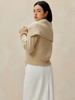Zipper Pluffy Knit Outerwear