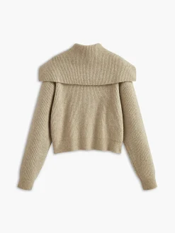 Zipper Pluffy Knit Outerwear